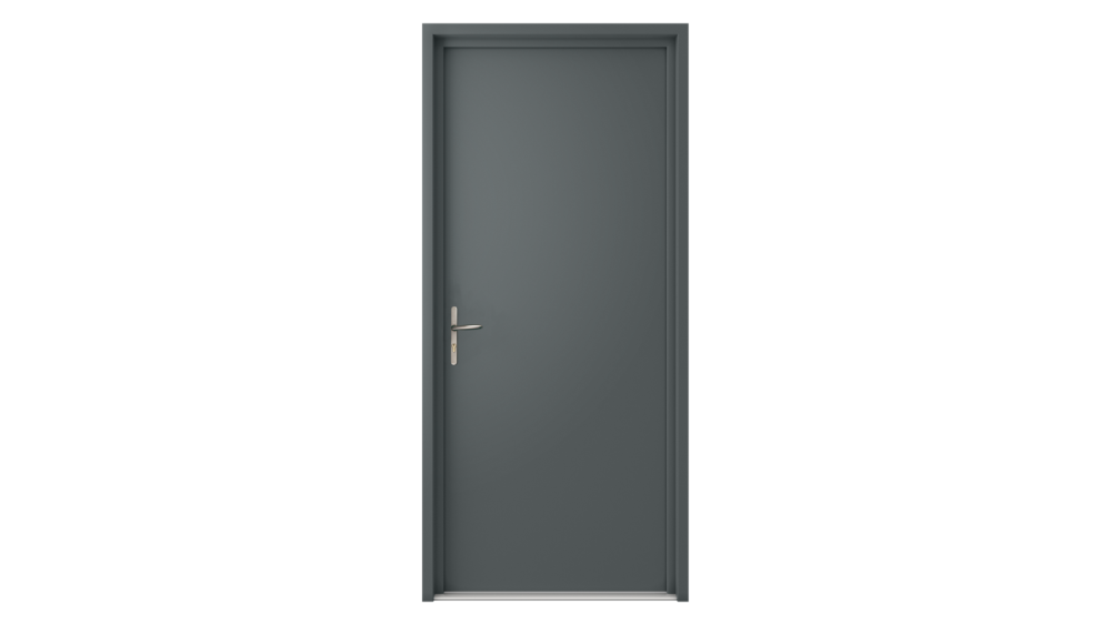 Porte de service acier pleine Porte pleine gris anthracite